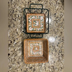 Temptations By Tara Old World Hospitality 6.5" Casserole Baking Dish Wire Rack